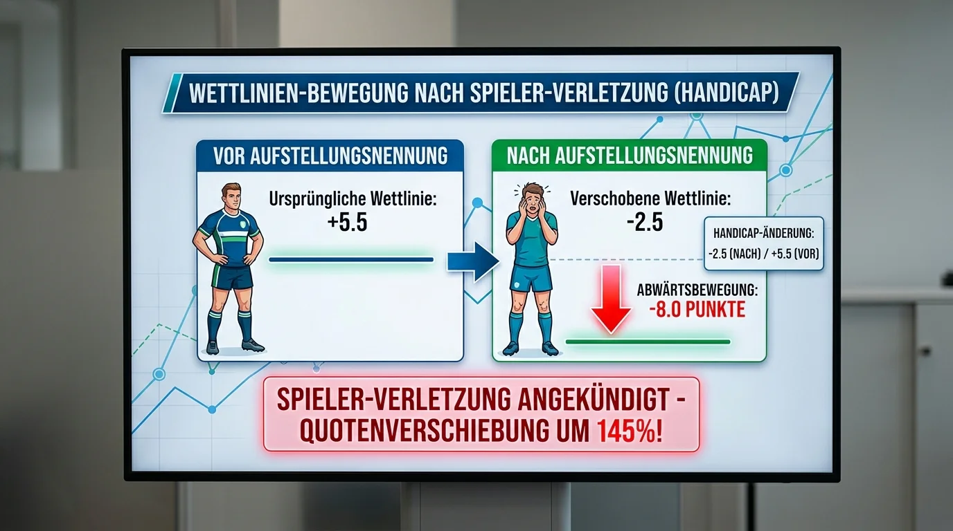 Aufstellungsänderungen bewegen Wettlinien bei Rugby League Handicap-Märkten