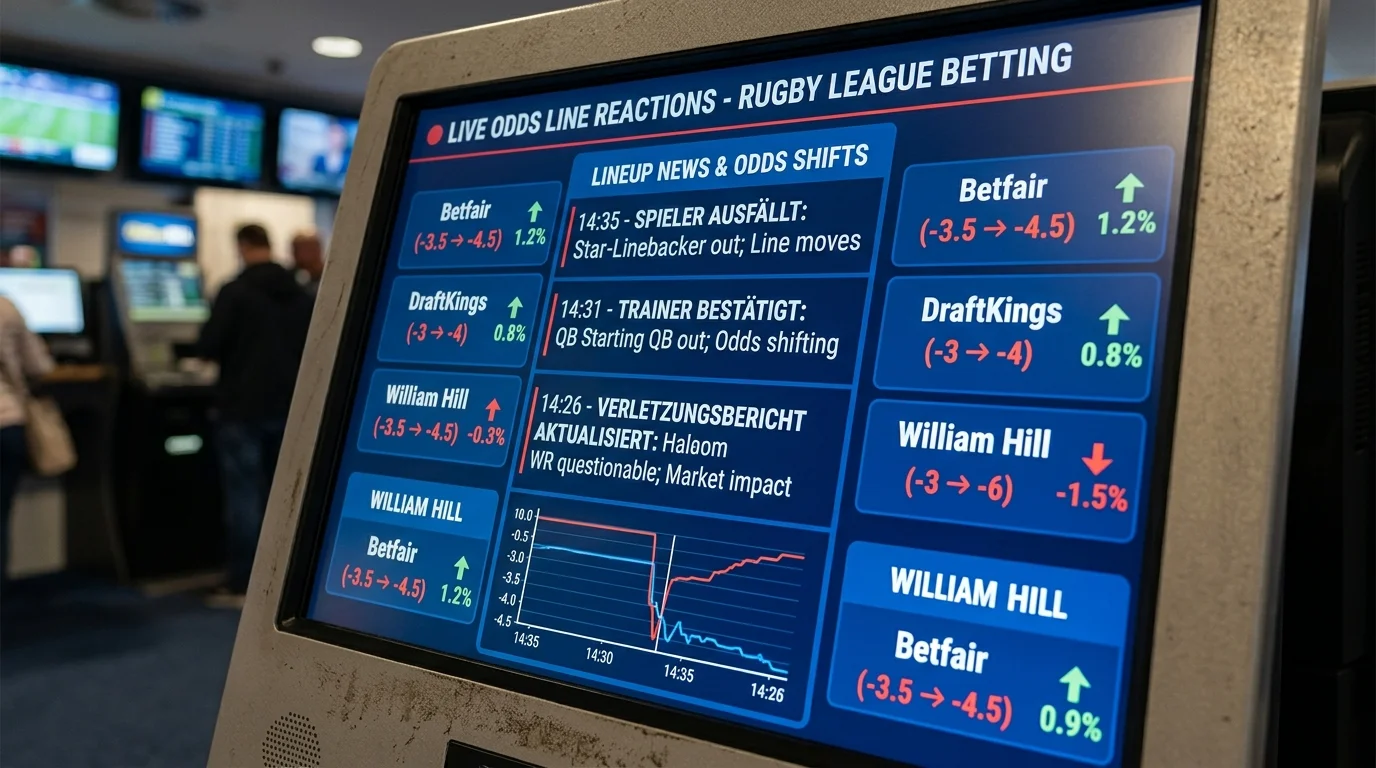 Linienreaktion bei Rugby League nach Aufstellungsänderung und Handicap-Anpassung