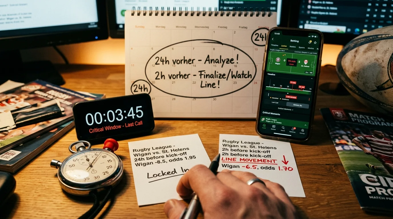 Timing bei Rugby League Wetten nach Aufstellungsveröffentlichung für optimale Quote