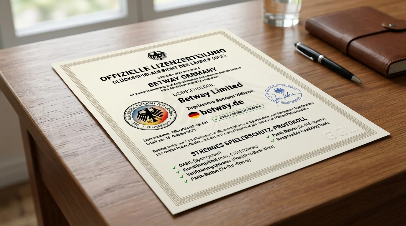 Betway GGL-Lizenzstatus und Whitelist-Konformität für deutschen Sportwettenmarkt