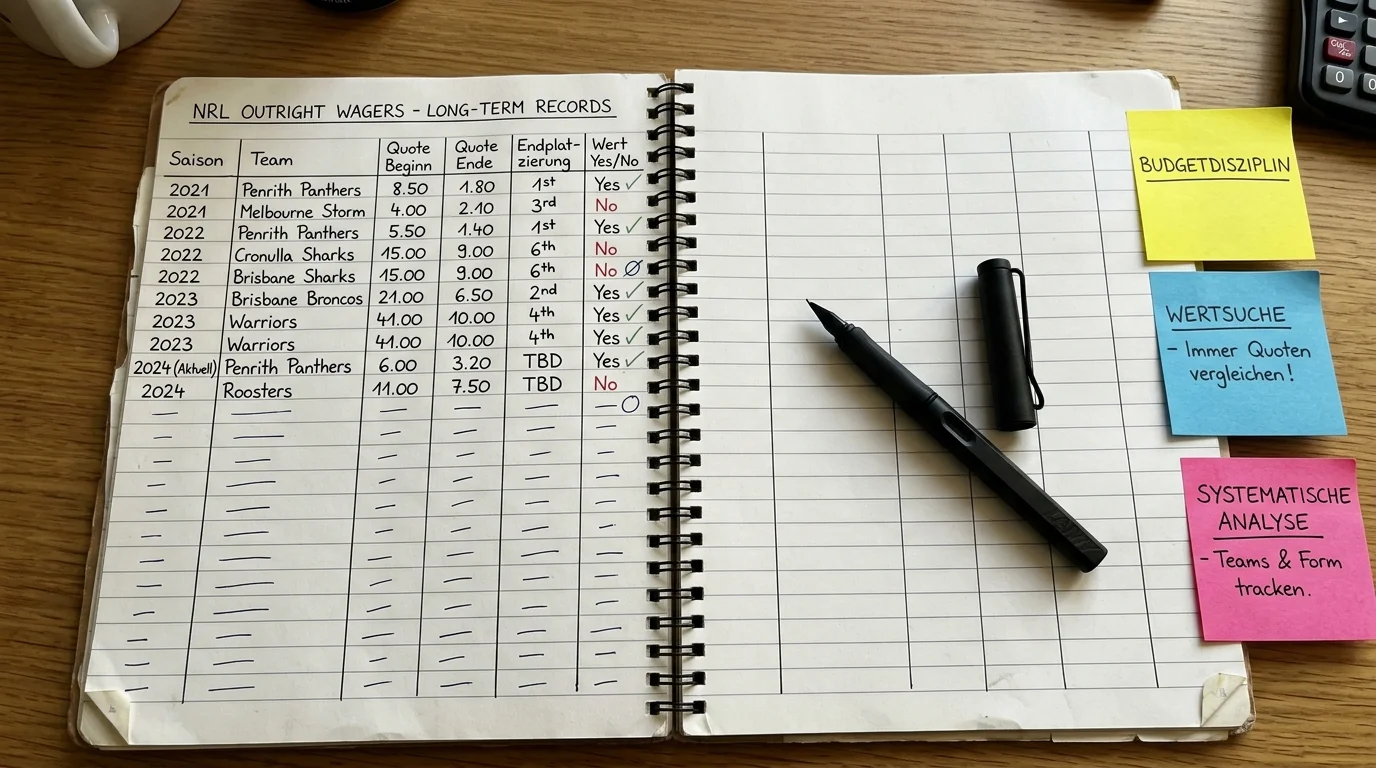 Langfristige Strategie für NRL Grand Final Outright-Wetten — Budgetdisziplin, Wertsuche und systematische Quotenanalyse