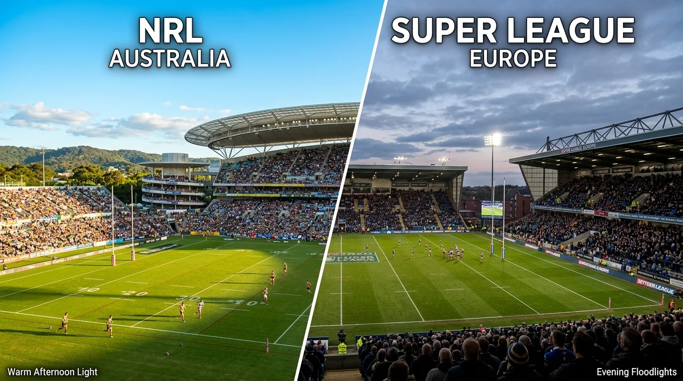 NRL vs Super League Vergleich Rugby League Wetteinsteiger Markttiefe Zeitzonen