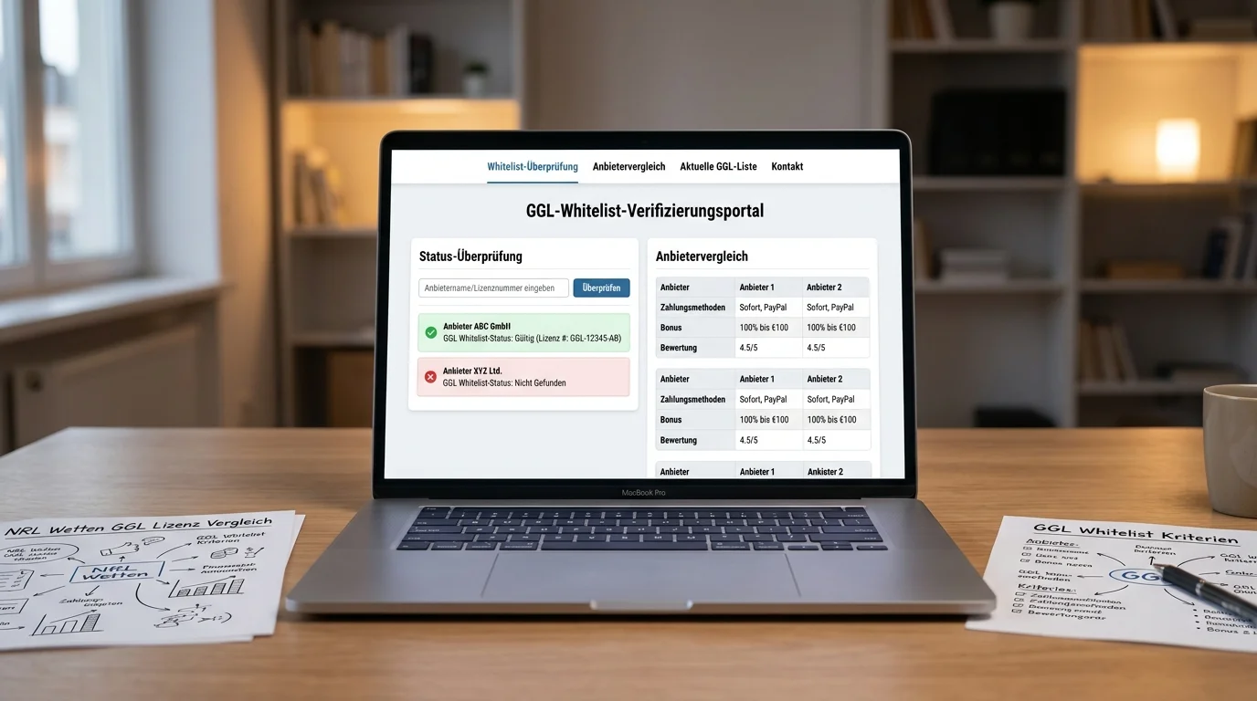 GGL-lizenzierte Buchmacher für NRL Wetten in Deutschland: Anbieterauswahl nach Markttiefe und Whitelist-Status