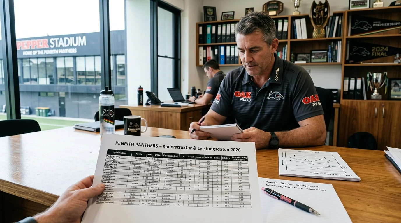 Penrith Panthers Kaderstruktur und NRL-Wettmarktposition 2026 als Titelfavorit