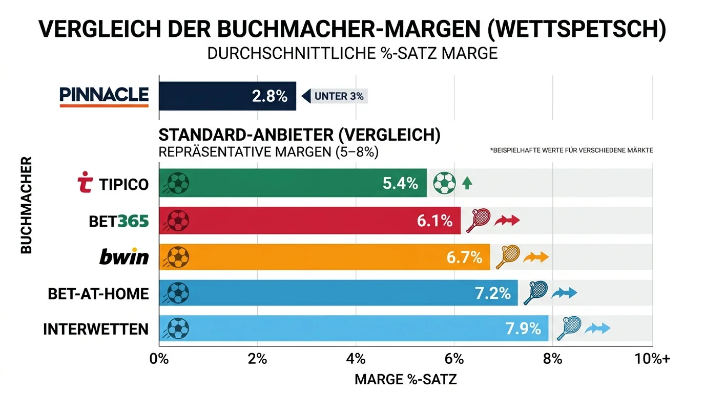 Buchmachermarge Vergleich Pinnacle vs Standard-Anbieter für Rugby League Wetten