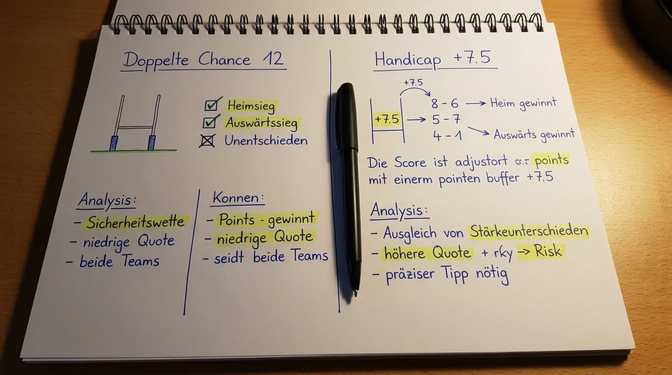 Doppelte Chance vs Handicap-Wette Rugby League Alternativen Strategievergleich