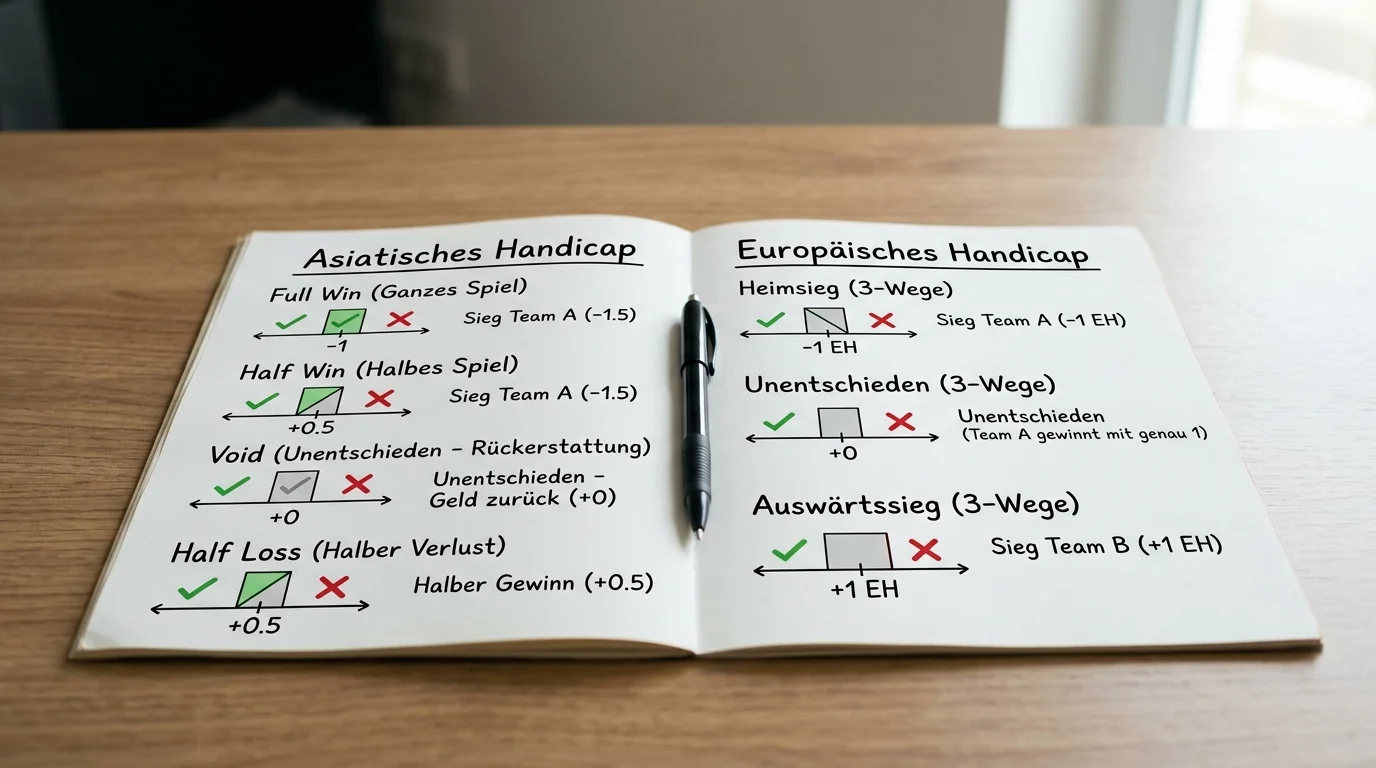 Asiatisches vs europäisches Handicap Rugby League: Unterschiede zwischen den Handicap-Varianten erklärt