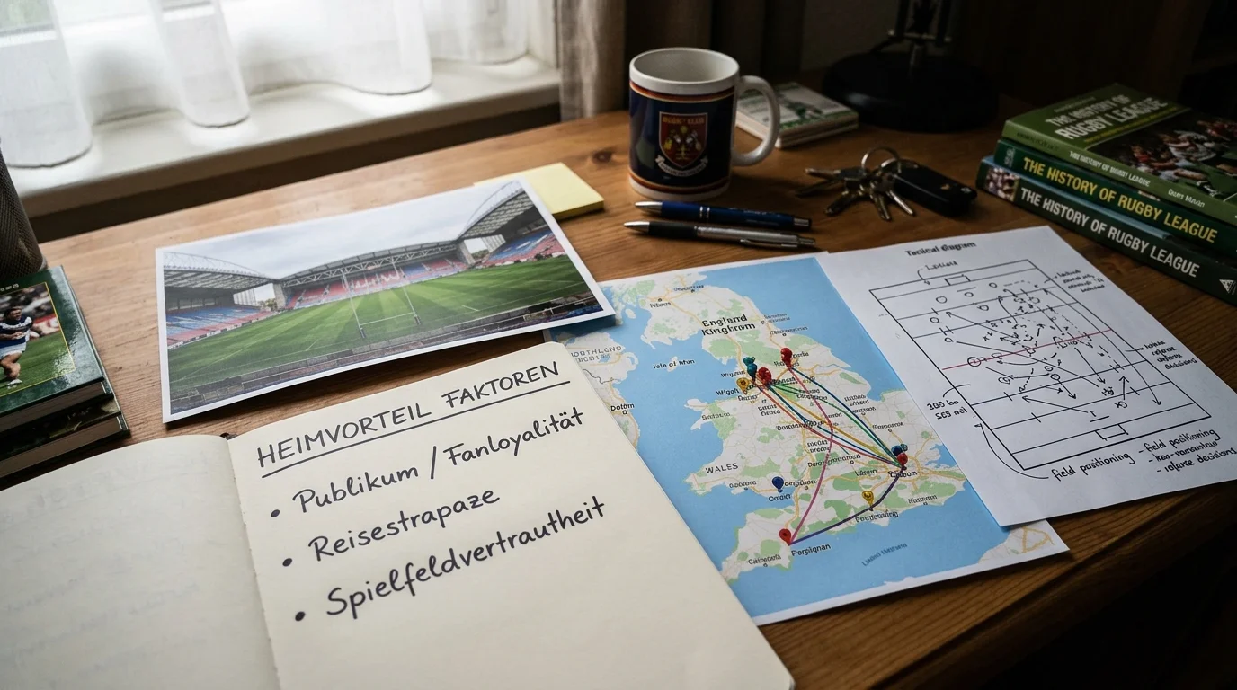 Faktoren des Heimvorteils im Rugby League: Publikum, Reise, Vertrautheit mit dem Spielfeld