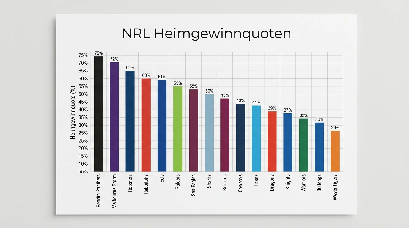 NRL Heimvorteil Statistik: historische Heimgewinnquoten und Muster für Sportwetten-Analyse