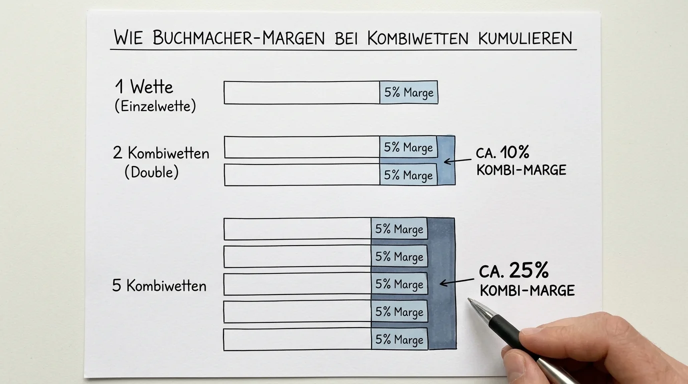 Buchmacher-Margin-Berechnung bei mehreren Rugby-League-Kombiwetten-Beinen — wie sich Einzelmargen zu Gesamtmargen aufaddieren