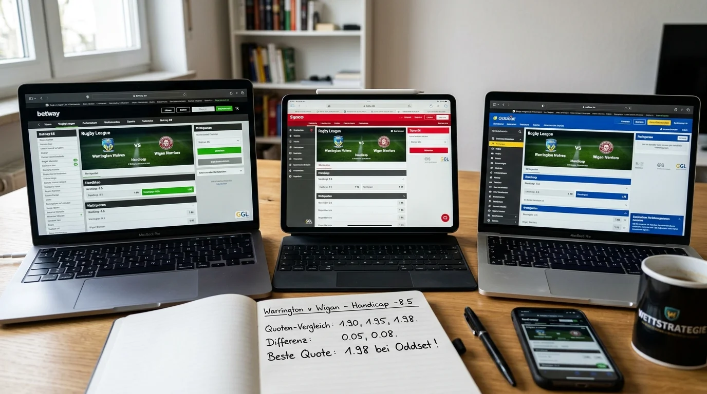 Quotenvergleich bei Rugby League Wetten: verschiedene Anbieter im Vergleich für Handicap und Über-Unter-Märkte