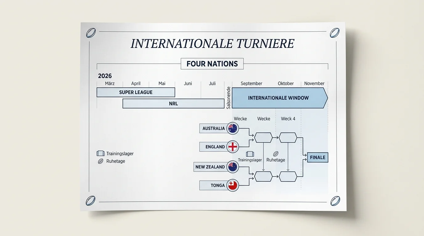Internationale Rugby-League-Termine 2026 Four Nations und WM-Qualifikation für Outright-Wetten