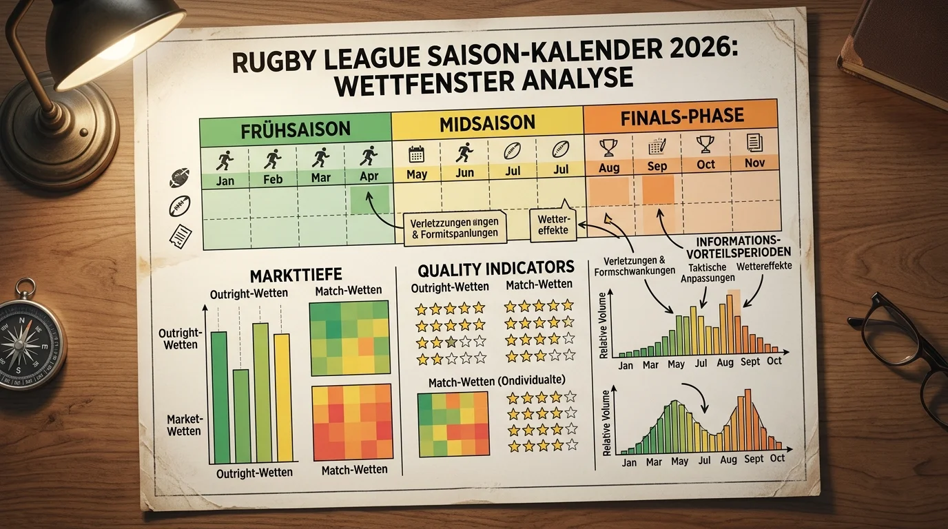 Optimale Wettfenster im Rugby League Saison-Kalender 2026 mit Einzel- und Outright-Strategien