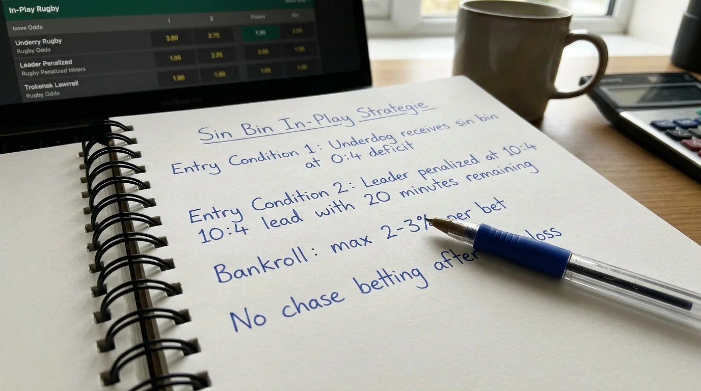 In-Play Strategie für Sin Bin Situationen im Rugby League: drei Schritte für Live-Wetter