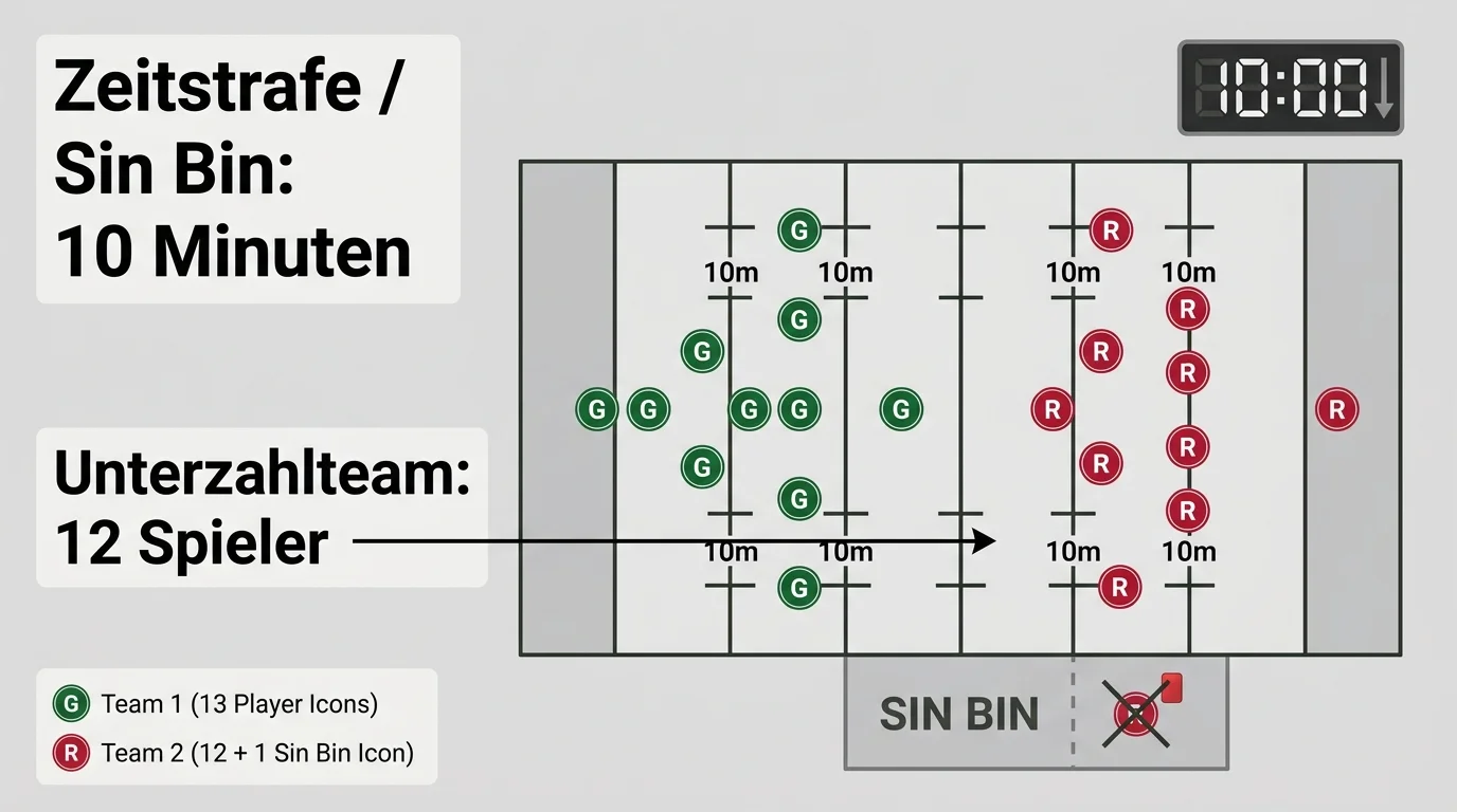 Sin Bin Regeln im Rugby League: 10-Minuten Zeitstrafe und Unterzahl für In-Play-Wetter erklärt