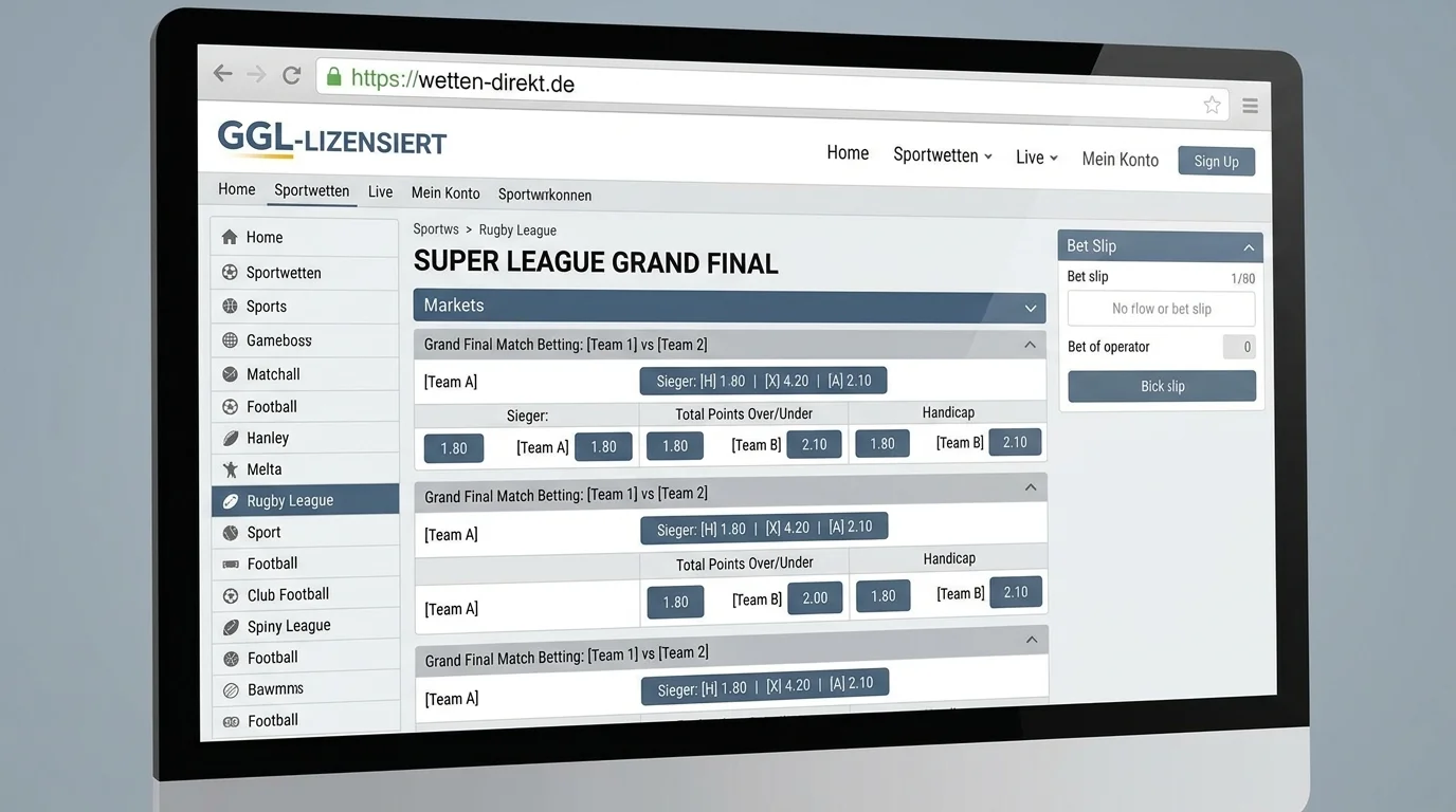 GGL-lizenzierte Buchmacher mit Super-League-Outright-Wetten — legale Anbieter für deutsche Wetter im Überblick