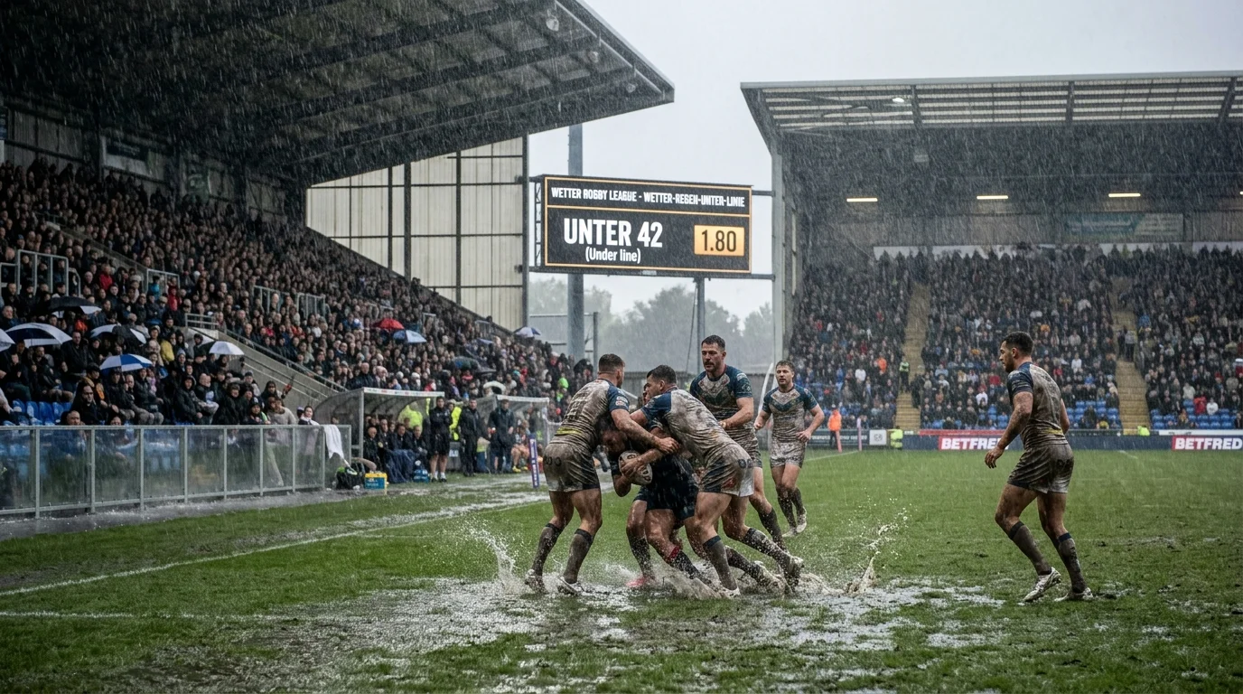 Regen im Rugby League senkt die Über-Unter-Linie und begünstigt Unter-Wetten